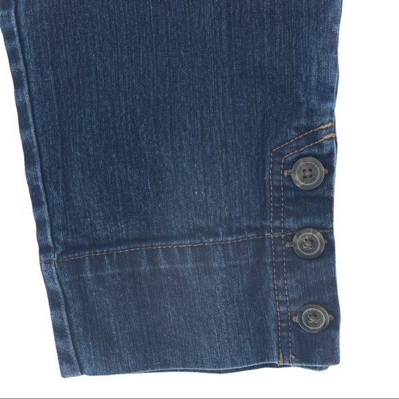 Charter Club Petite Button Cuff Jean Capri Size 8P - Picture 4 of 10